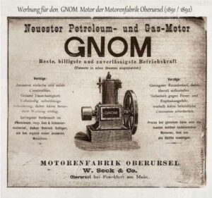 Werbeschild Gnom-Motor 1891/1892