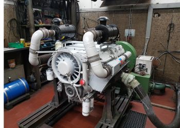 Motor in der Werkstatt von Motoren Henze