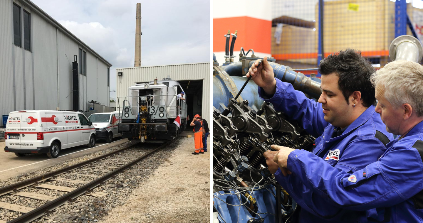 Links: MST Einsatz; Rechts: MTU, beide Viertel Motoren