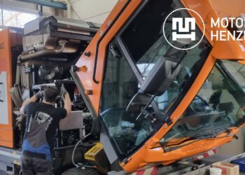 Kehrmaschine bei Motoren Henze