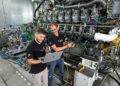 Methanolmotor auf dem Prüfstand