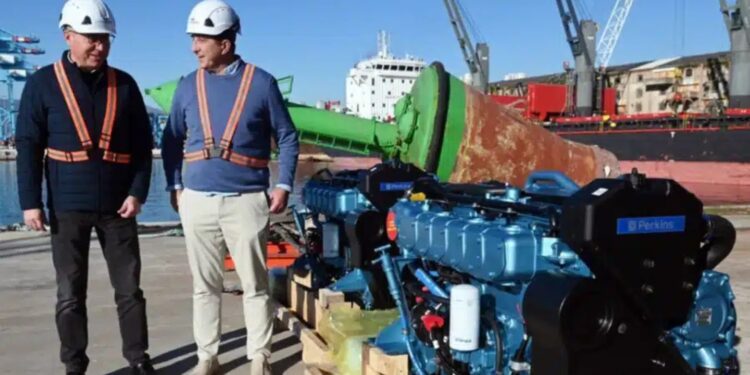 Start Testbetrieb Perkins Marinemotoren
